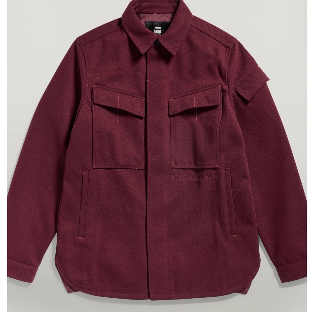 G-Star Red Military Field Jacket Utility Style